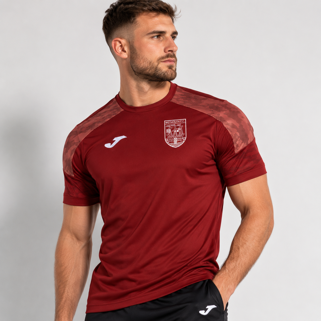 Teamwear Joma Champion VIII Tee-Burgundy