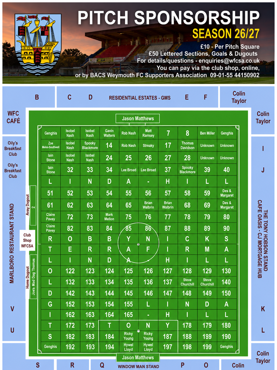 2026-2027 Season Pitch Squares