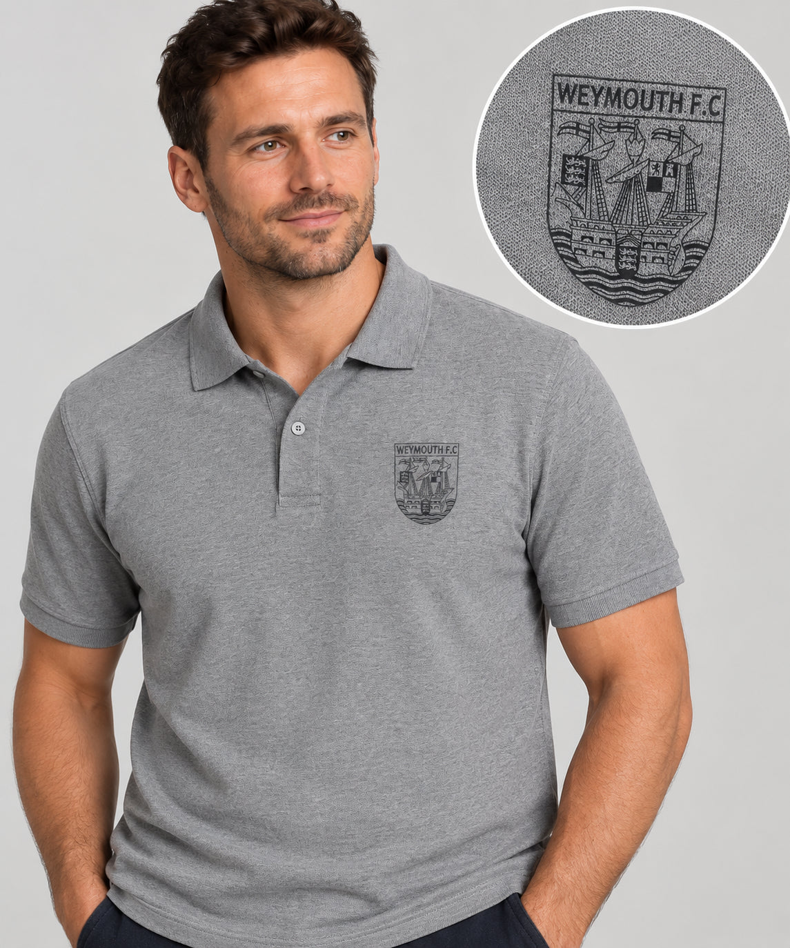 Weymouth FC Crest Piqué Polo Shirt