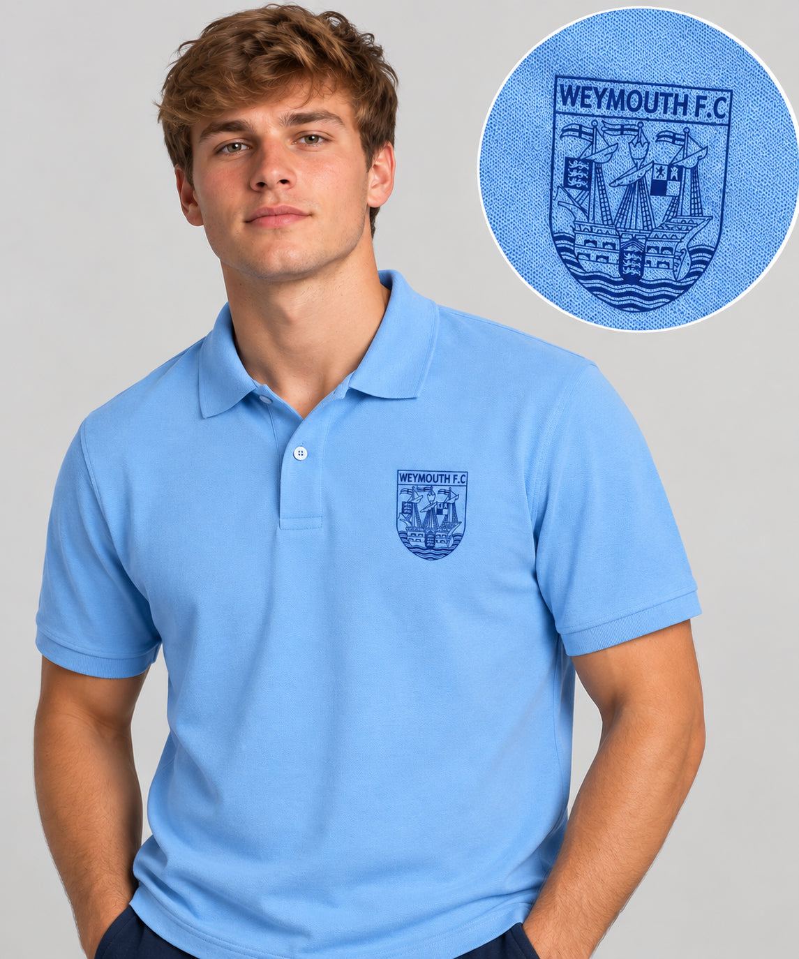 Weymouth FC Crest Piqué Polo Shirt